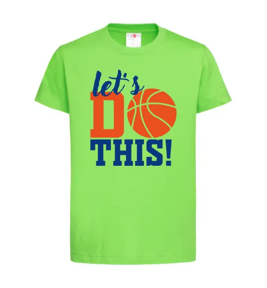 Детская футболка Let`s do basket Лаймовый фото
