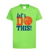 Детская футболка Let`s do basket Лаймовый фото