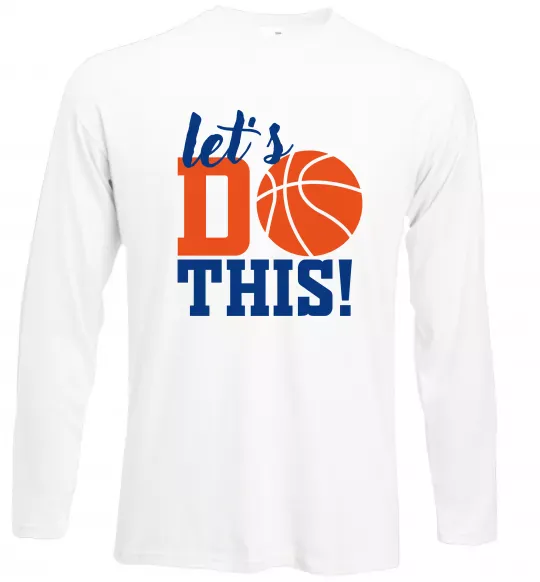 Лонгслів Let`s do basket Білий фото