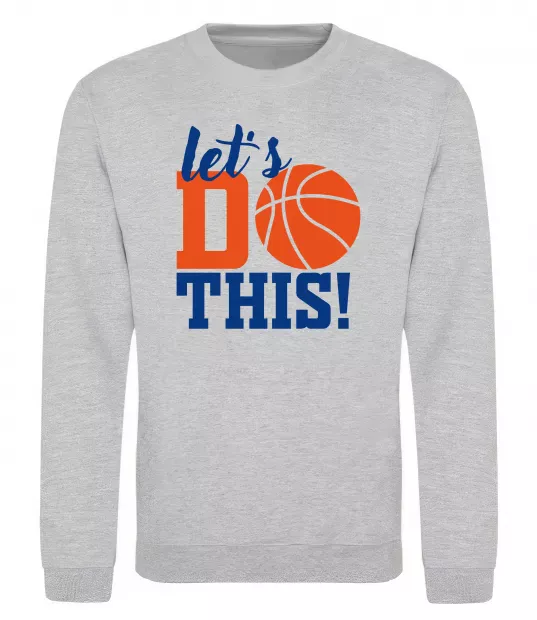 Свитшот Let`s do basket Серый меланж фото