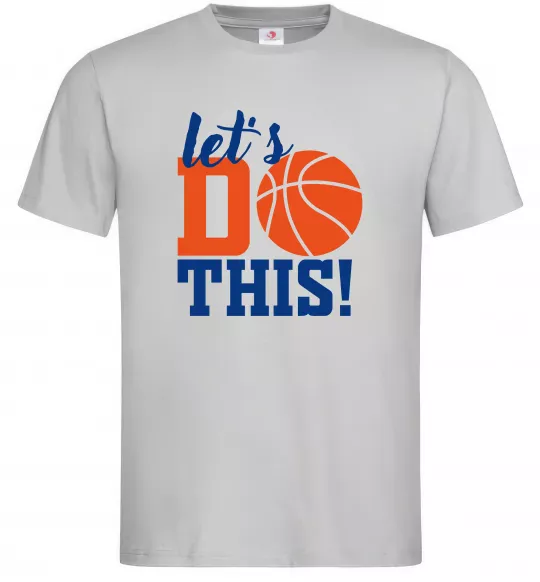 Мужская футболка Let`s do basket Серый фото