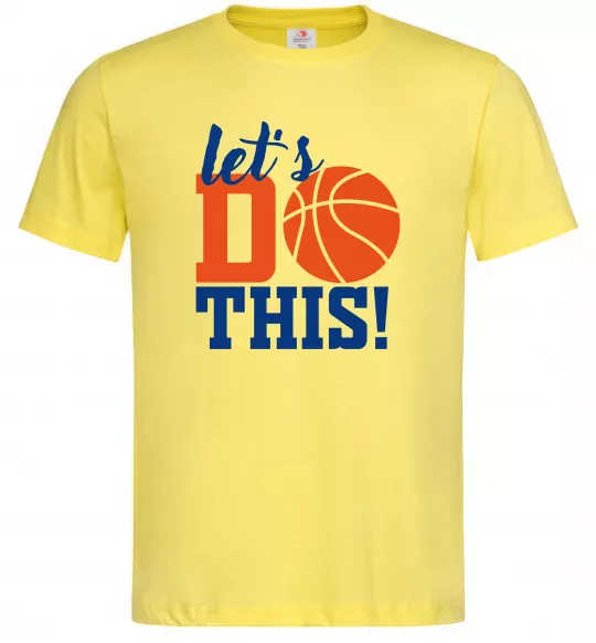 Мужская футболка Let`s do basket Лимонный фото
