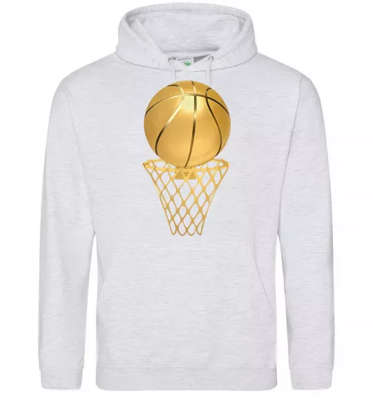 Женская толстовка (худи) Golden basket Серый меланж фото