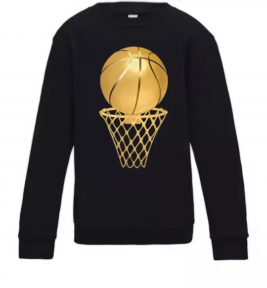 Детский Свитшот Golden basket Черный фото