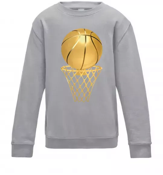 Детский Свитшот Golden basket Серый меланж фото