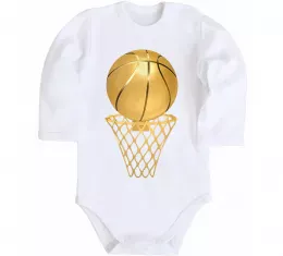 Детский боди Basketball love Белый фото