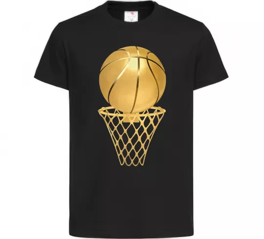 Детская футболка Golden basket Черный фото