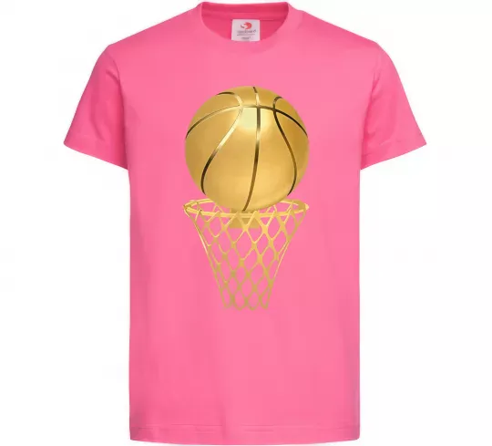 Детская футболка Golden basket Ярко-розовый фото