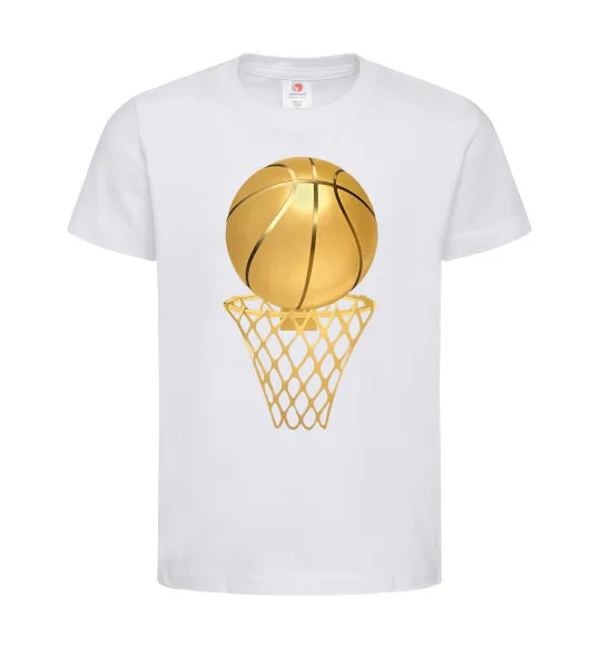 Дитяча футболка Golden basket Білий фото
