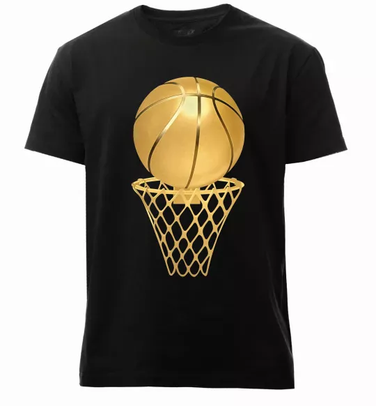 Чоловіча преміум футболка Golden basket Чорний фото