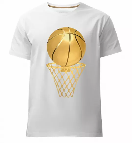 Чоловіча преміум футболка Golden basket Білий фото