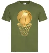 Мужская футболка Golden basket Оливковый фото
