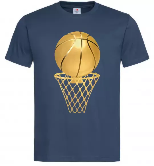 Мужская футболка Golden basket Темно-синий фото