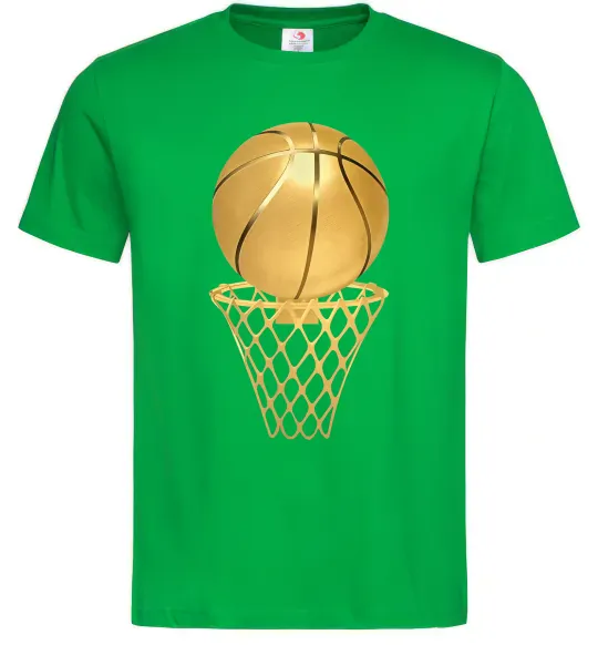 Мужская футболка Golden basket Зеленый фото