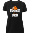 Женская премиум футболка Basketball bro Черный фото