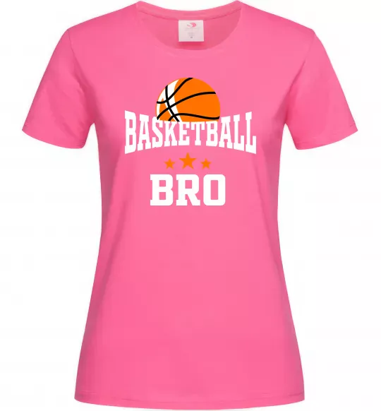 Женская футболка Basketball bro Ярко-розовый фото