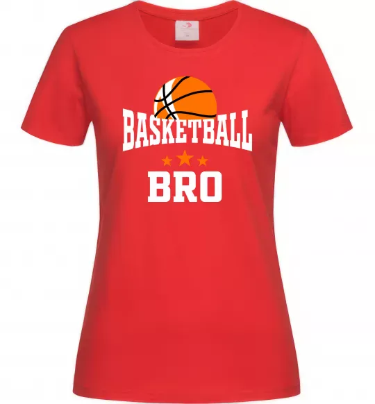 Женская футболка Basketball bro Красный фото