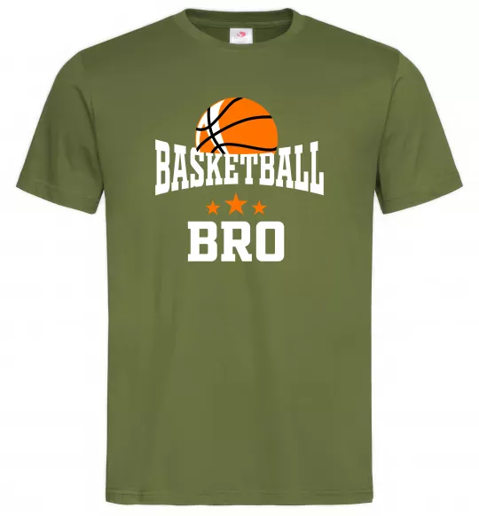 Чоловіча футболка Basketball bro Оливковий фото