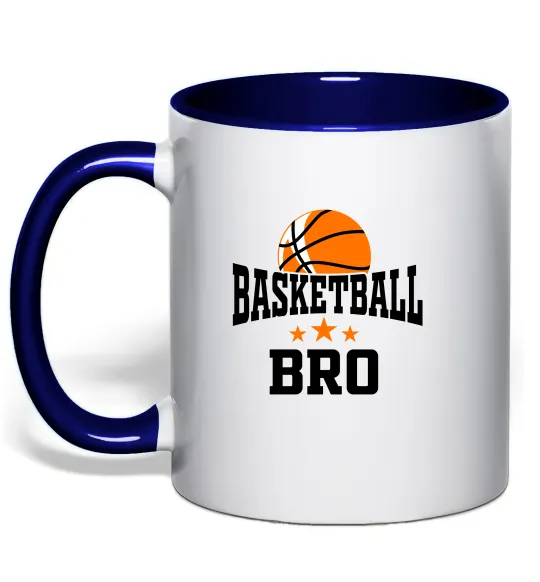 Чашка с цветной ручкой Basketball bro Глубокий темно-синий фото