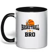 Чашка с цветной ручкой Basketball bro Черный фото