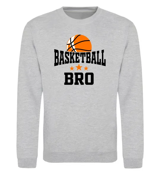 Свитшот Basketball bro Серый меланж фото