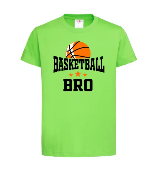 Дитяча футболка Basketball bro Лаймовий фото