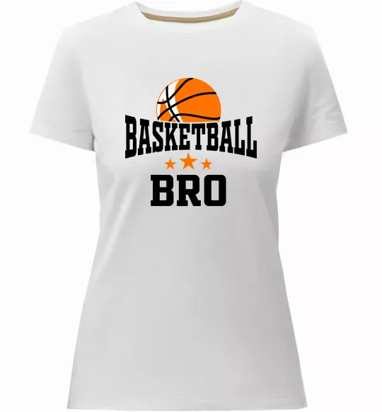 Женская премиум футболка Basketball bro Белый фото