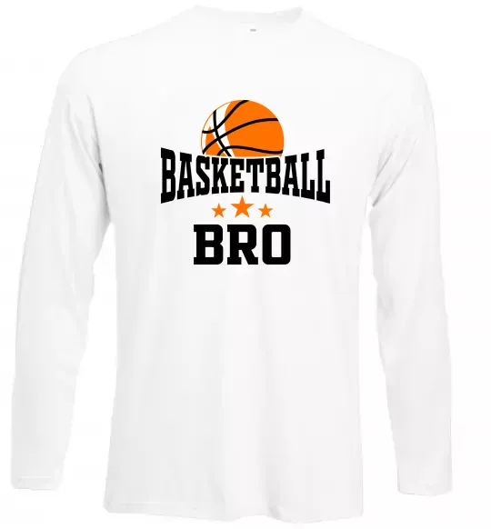Лонгслив Basketball bro Белый фото