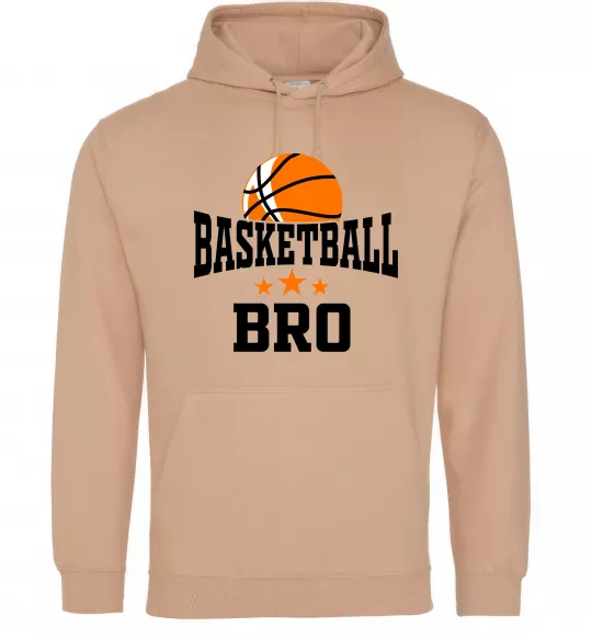 Мужская толстовка (худи) Basketball bro Песочный фото