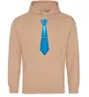 Мужская толстовка (худи) Блакитна краватка Песочный фото