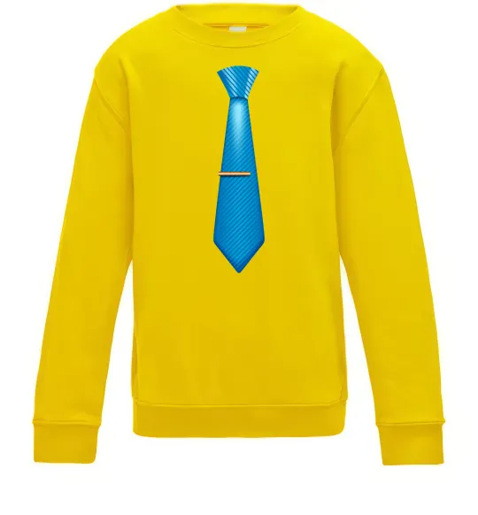 Дитячий світшот Блакитна краватка Сонячно жовтий фото