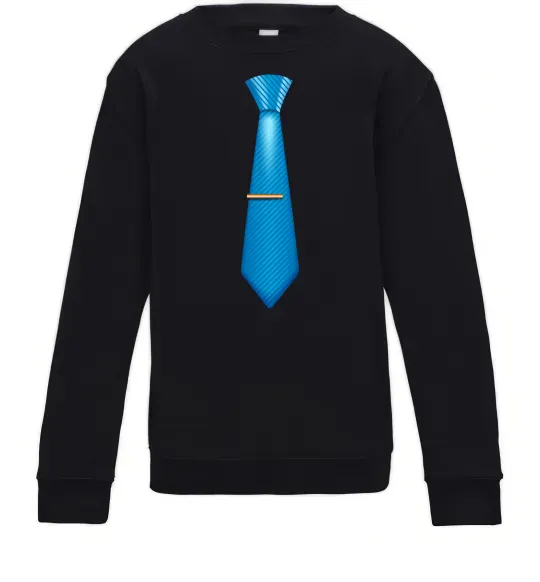 Дитячий світшот Блакитна краватка Чорний фото