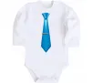 Дитячий бодік Блакитна краватка Білий фото