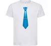 Дитяча футболка Блакитна краватка Білий Дитяча футболка Блакитна краватка Білий фото