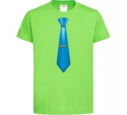Дитяча футболка Блакитна краватка Лаймовий фото