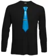 Лонгслів Блакитна краватка Чорний фото