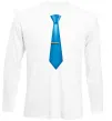 Лонгслів Блакитна краватка Білий фото