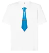 Футболка Оверсайз Блакитна краватка Белый фото