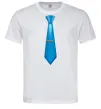 Чоловіча футболка Блакитна краватка Білий фото