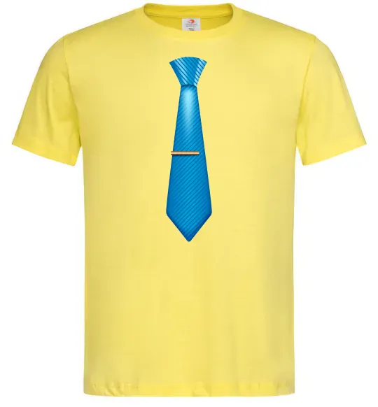 Чоловіча футболка Блакитна краватка Лимонний фото