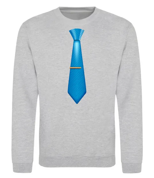 Свитшот Блакитна краватка Серый меланж фото