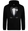 Чоловіча толстовка (худі) Костюм з метеликом та квіткою Чорний фото