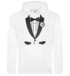 Чоловіча толстовка (худі) Костюм з метеликом та квіткою Білий фото