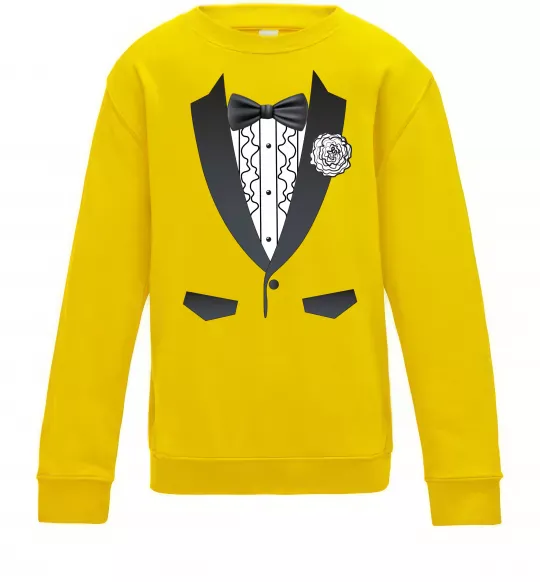 Дитячий світшот Костюм з метеликом та квіткою Сонячно жовтий фото