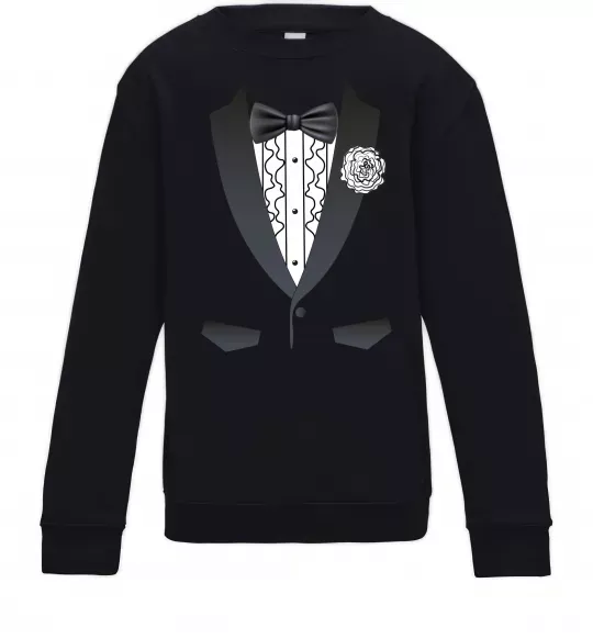 Дитячий світшот Костюм з метеликом та квіткою Чорний фото