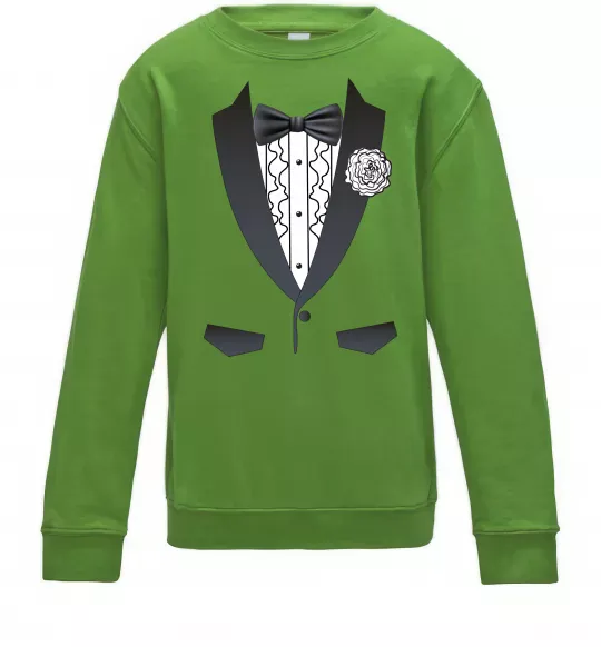 Дитячий світшот Костюм з метеликом та квіткою Лаймовий фото