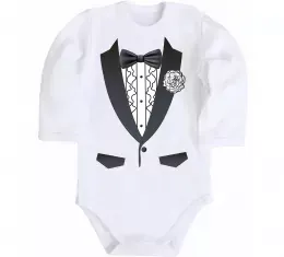 Детский боди Костюм з метеликом та квіткою Белый фото