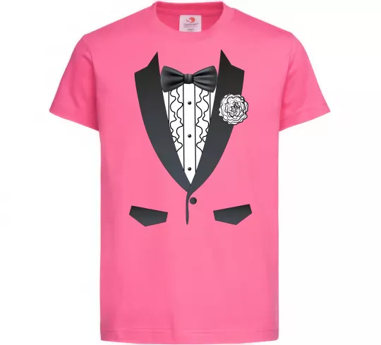 Дитяча футболка Костюм з метеликом та квіткою Яскраво-рожевий фото