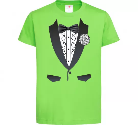 Дитяча футболка Костюм з метеликом та квіткою Лаймовий фото