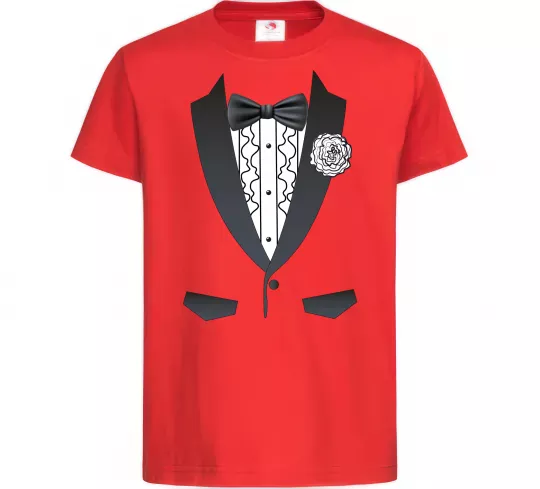 Дитяча футболка Костюм з метеликом та квіткою Червоний фото